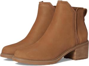 Женские ботинки TOMS Hailey с круглым носком, на низком каблуке, с запрокидыванием, Brown Sugar Leather