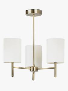 Briorie 3-рожковая полупотолочная люстра Bay Lighting, Metallic Brass/Cream