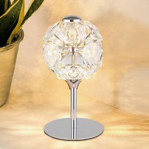 Светодиодная настольная лампа Globo Lighting Virina, хрустальное стекло / железо - 1 лампа - серебро