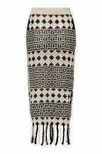 Женская юбка крючком в черно-кремовом цвете Carolina K, Black Cream