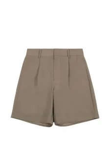 Плиссированные строгие шорты ENTIRE STUDIOS, бежевый