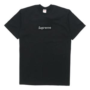 Футболка ss19 x swarovski box logo tee bogot Supreme, черный