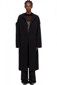 Пальто с U-образным вырезом на рукавах Y'S, черный