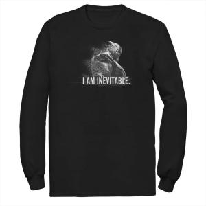 Мужская футболка с длинными рукавами и рисунком «Танос, Мстители, эндшпиль» и портретом «Я неизбежен» Marvel