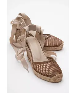 Эспадрильи на танкетке Lions Mesh Leather (женские) Forever & Always Shoes, коричневый