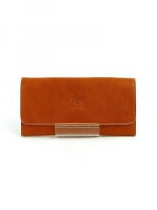 Длинный кожаный кошелек Il Bisonte тройного сложения