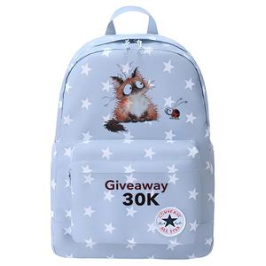 Converse Полиэстеровый рюкзак среднего размера унисекс светло-дымчато-голубой, Kitten and Ladybug