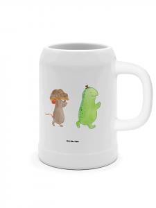 Пивная кружка черепаха мышь без слов в белом Mr. & Mrs. Panda