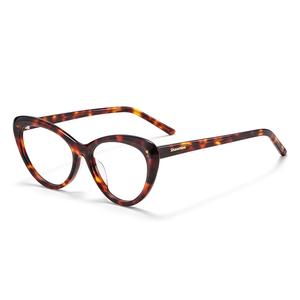 SHAWN LEE Пластиковые и металлические очки в стиле "кошачий глаз" унисекс, Tortoiseshell