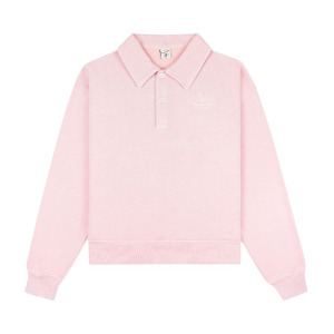 Поло Sporty & Rich x Prince Health 'Baby Pink/White', розовый