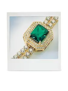 Брошь с кристаллами Moschino, коричневый