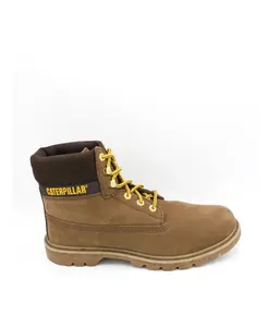 Нубуковые кожаные ботинки на шнуровке Cat, коричневый