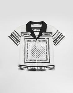 Рубашка из поплина с принтом банданы DOLCE & GABBANA, мультиколор