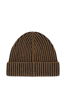 Шапка-бини в рубчик Moorer, коричневый