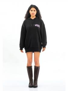 Tom Barron Повседневный костюм для женщин: туника-свитшот свободного кроя, черный