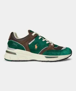 Кроссовки Polo Ralph Lauren RE69 TRACKSTR 250 зелено-коричневого цвета, цвет Green Brown