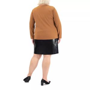 Женское креповое платье Nina Leonard с длинными рукавами и украшенным вырезом Nina Leonard, черный