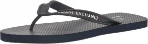 Мужские шлепанцы Armani Exchange с логотипом, темно-синий