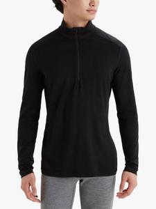 Oasis Men's 200 Oasis лонгслив с полумолнией базовый слой Icebreaker, Black