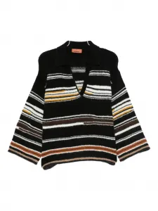 Полосатый топ-поло Missoni, черный