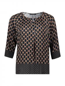 Блузка без застежки с принтом в черном/бежевом цвете Betty Barclay