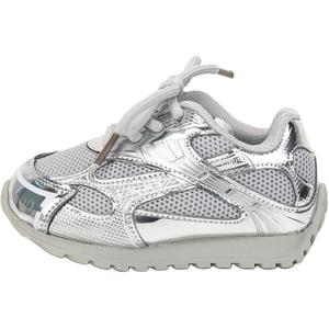 Скользоустойчивые противоударные амортизирующие износостойкие дышащие низкие детские ботиночки для малышей QINUOSHU, серебряный