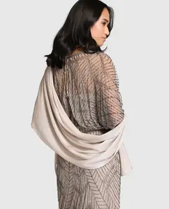 Вязаная шаль для вечеринок с люрексом Banarassi, цвет Crema