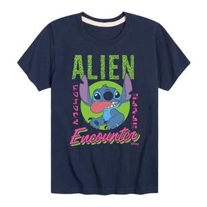 Футболка Disney's Lilo & Stitch «Встреча с пришельцами» для мальчиков 8–20 лет Disney, синий