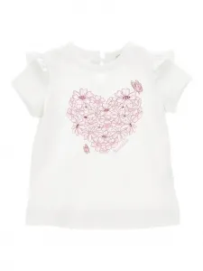 Футболка с цветочным принтом Monnalisa, белый