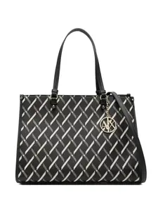 Сумка-тоут с геометрическим узором Armani Exchange, черный