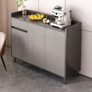 Lanyu Комод 90х30х90 см для гостиной и спальни, 3 дверцы и 1 ящик, серый, сборка требуется