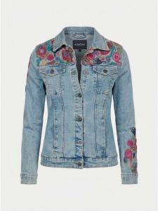 KOROSHI Светлая короткая джинсовая куртка синего цвета