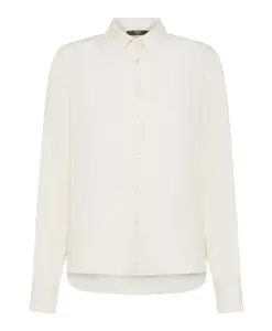 Белая шелковая блузка из крепа Seventy, белый