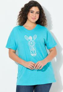 Футболка с принтом MANDALA ANIMAL MOTIF SHORT SLEEVE Ulla Popken, синий