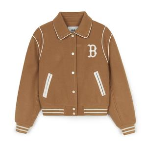 Куртка Boston Red Sox женская бежево-желтая MLB