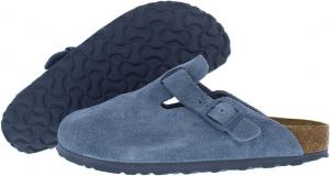 Женские сандалии Birkenstock Boston Soft Footbed Suede Leather, синий