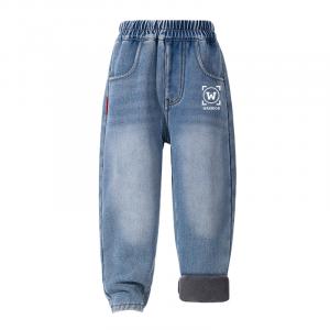 Детские джинсы Moderate WARRIOR, [fleece-lined]светло-синий/белый round logo k