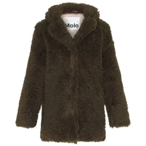 Детское пальто Haili из искусственного меха в лесном стиле Molo