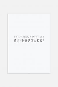 Плакат сестры супердержавы Postery, 30x40 см, черный