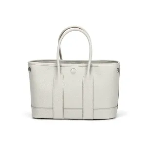 HERMES Неогарден 23 Мини-сумка садовая из холста с кожаными вставками женская 8 л бетон серый
