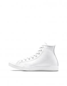 Chuck Taylor All Star Hi кожа в монохромном белом цвете Converse