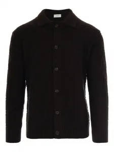 Кардиган с воротником-поло Paolo Pecora, коричневый