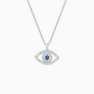 Подвеска с сапфиром и бриллиантами от дурного глаза Brilliant Earth