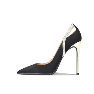 Siwei Туфли на высоком тонком каблуке женские, черные