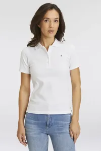 Рубашка-поло Tommy Hilfiger "1985 SLIM PIQUE POLO SS" с флагом-логотипом Tommy Hilfiger, цвет Th_Optic_White