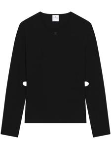 Courrèges джемпер с вырезом, черный