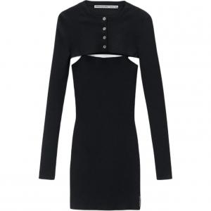 Вязаный комплект с платьем Alexander Wang, черный