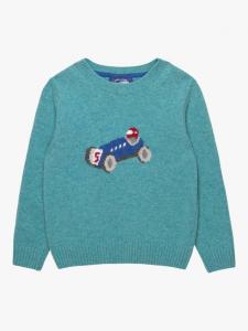 Детский джемпер Henry Wool Rich Car Trotters, Sea Green