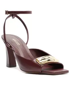 Женские босоножки Greer Gold Elegance на блочном каблуке Arezzo, красный