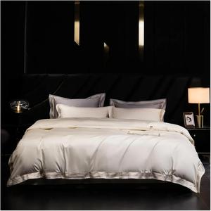 Generic Комплект постельного белья из премиального египетского хлопка с 4-полосной вышивкой